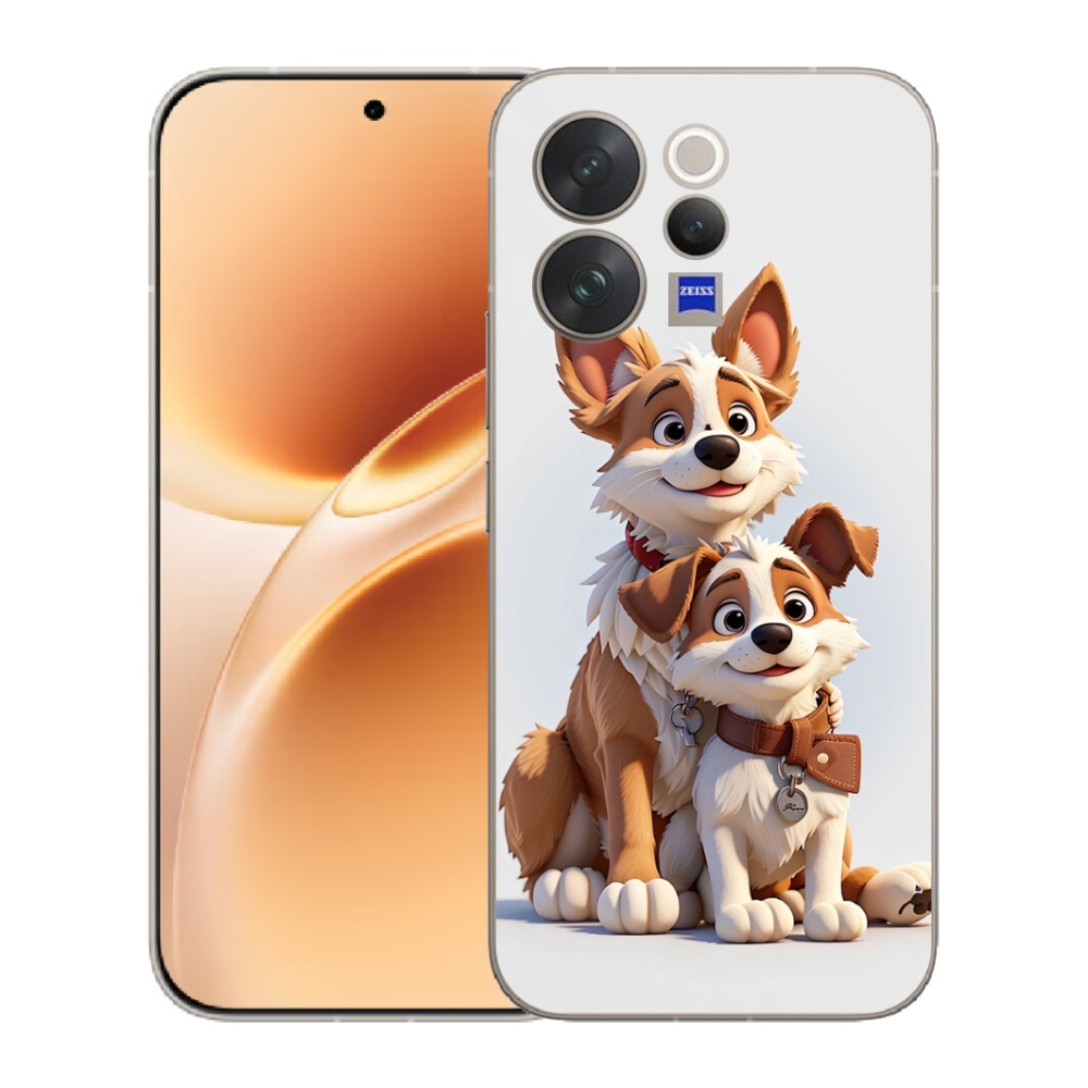 Gelový kryt mmCase na Vivo V70 - kreslení psi