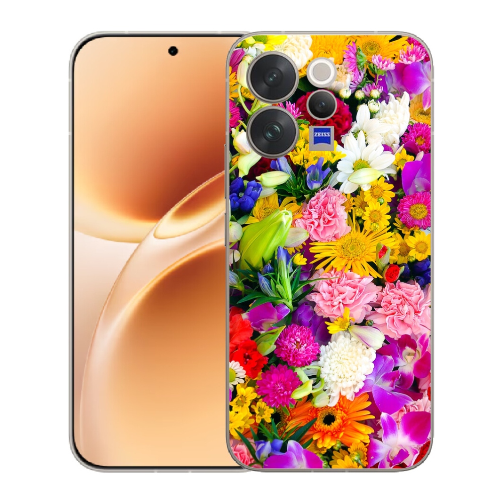 Gelový kryt mmCase na Vivo V70 - květiny 12