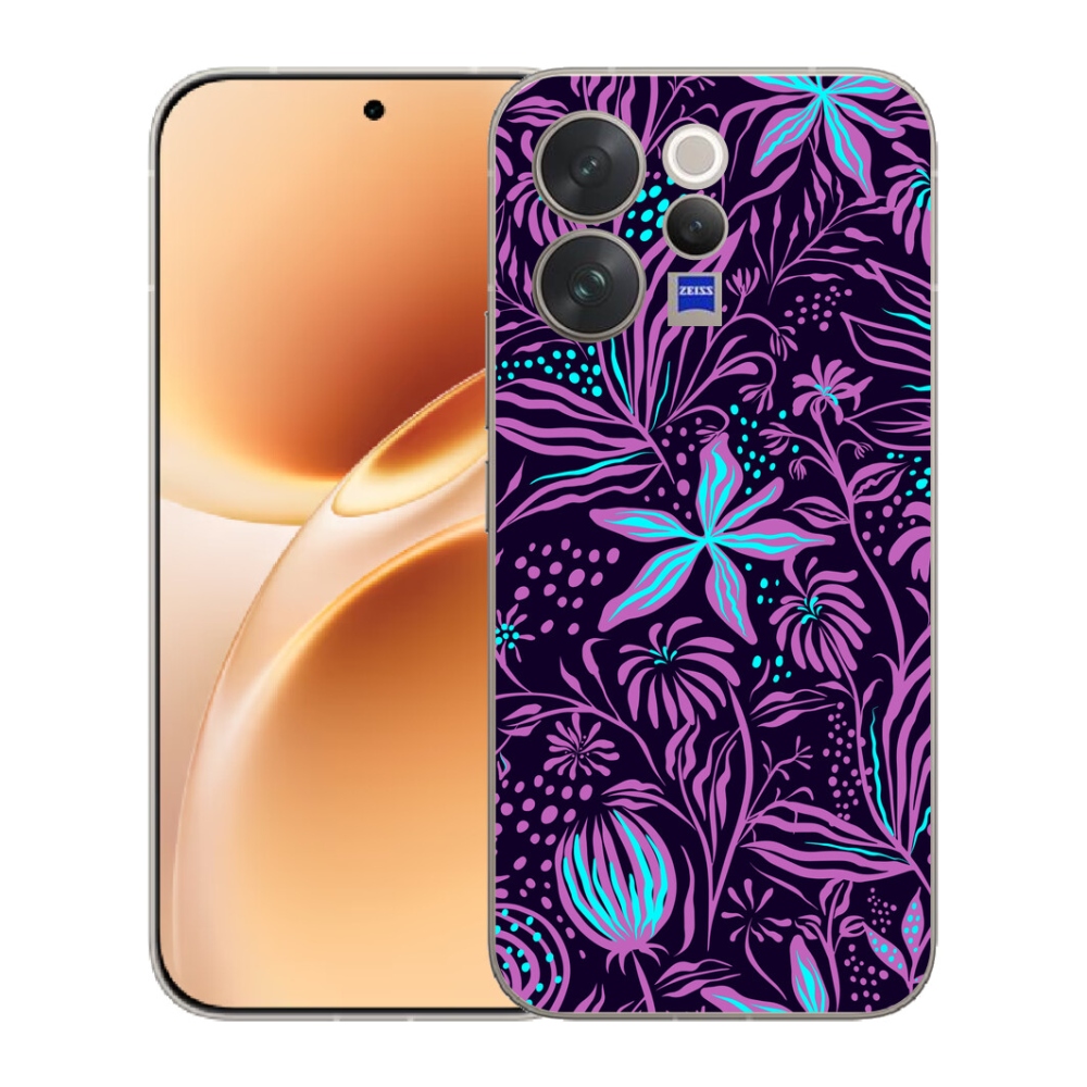 Gelový kryt mmCase na Vivo V70 - květiny 2