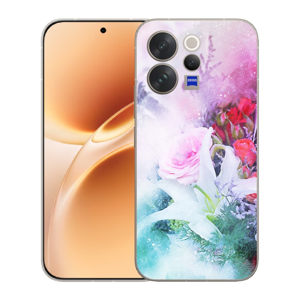 Gelový kryt mmCase na Vivo V70 - květiny 4
