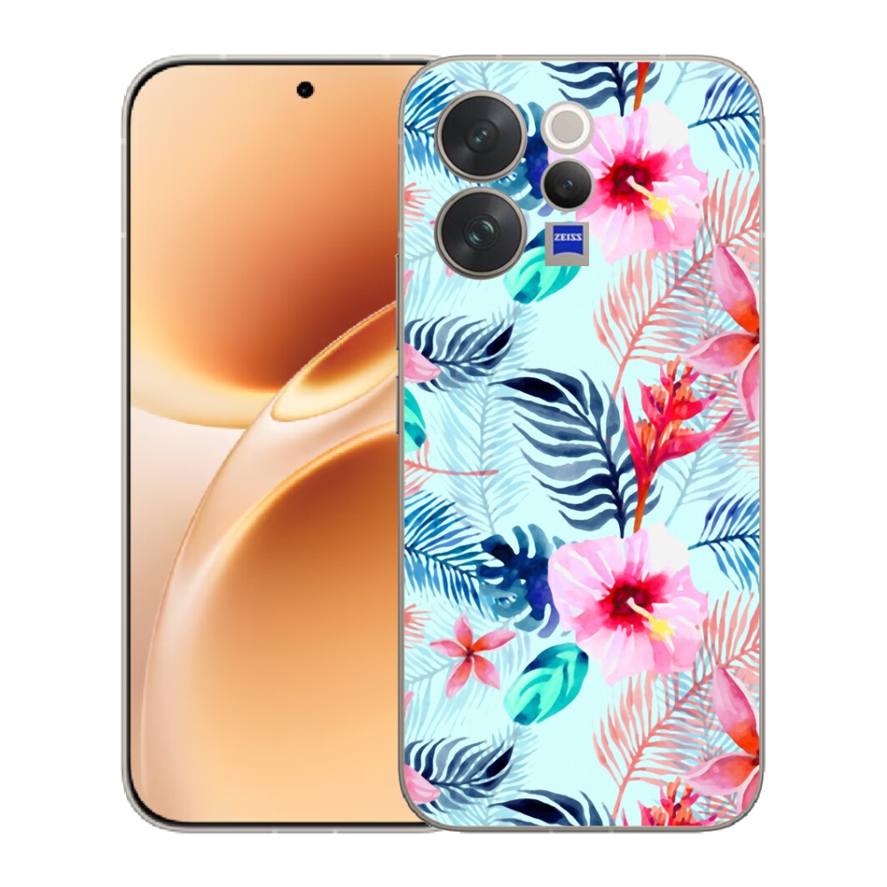 Gelový kryt mmCase na Vivo V70 - květiny