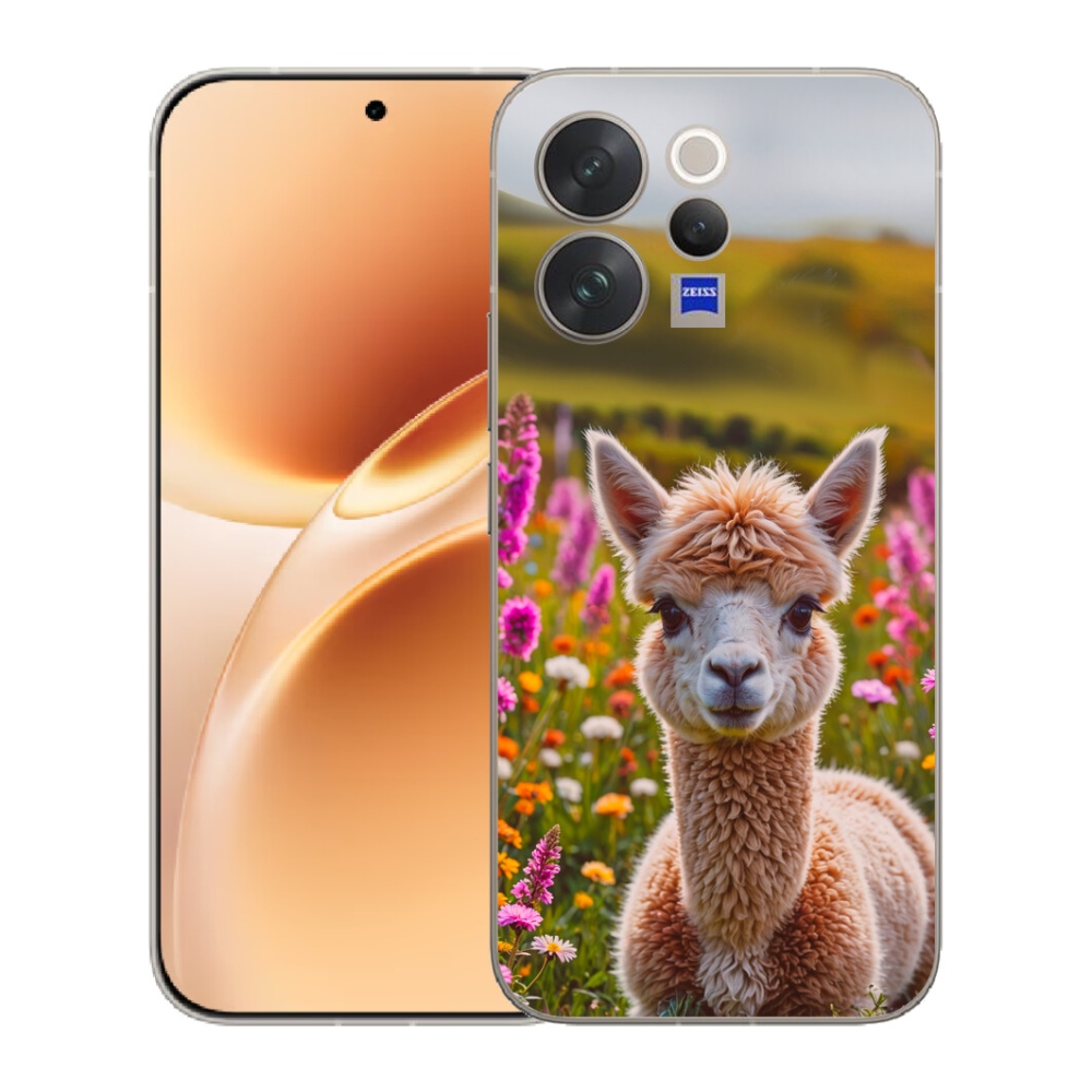 Gelový kryt mmCase na Vivo V70 - lama na louce