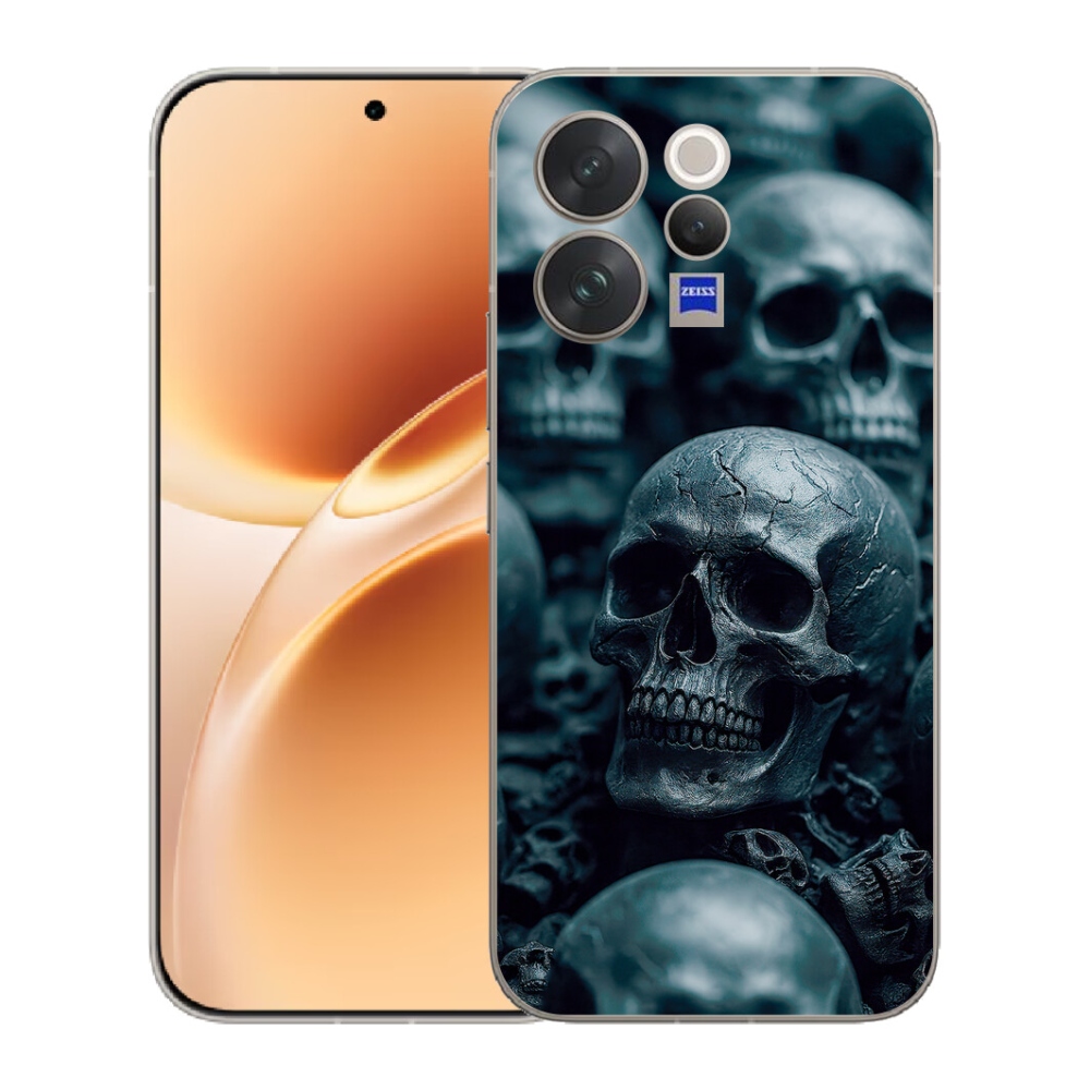 Gelový kryt mmCase na Vivo V70 - lebka 2