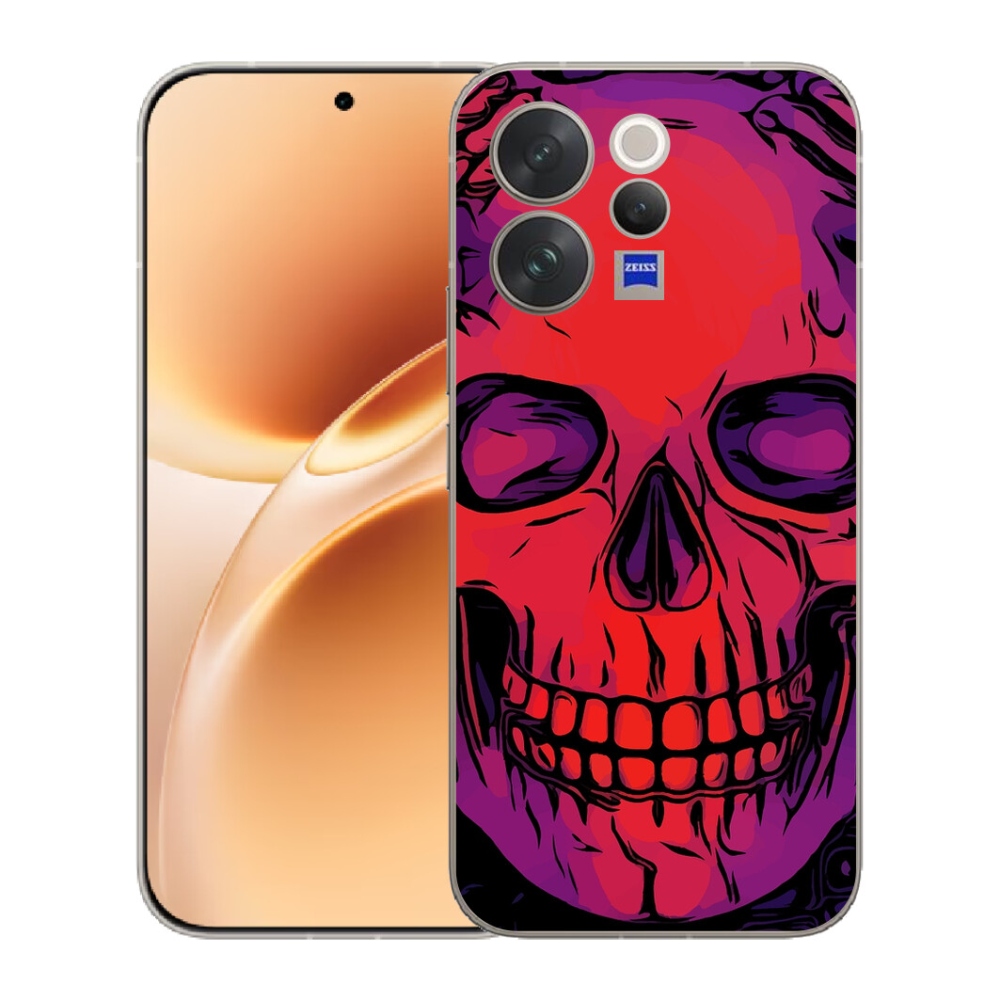 Gelový kryt mmCase na Vivo V70 - lebka