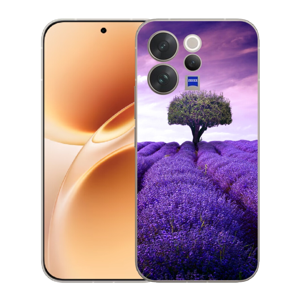 Gelový kryt mmCase na Vivo V70 - levandulová louka
