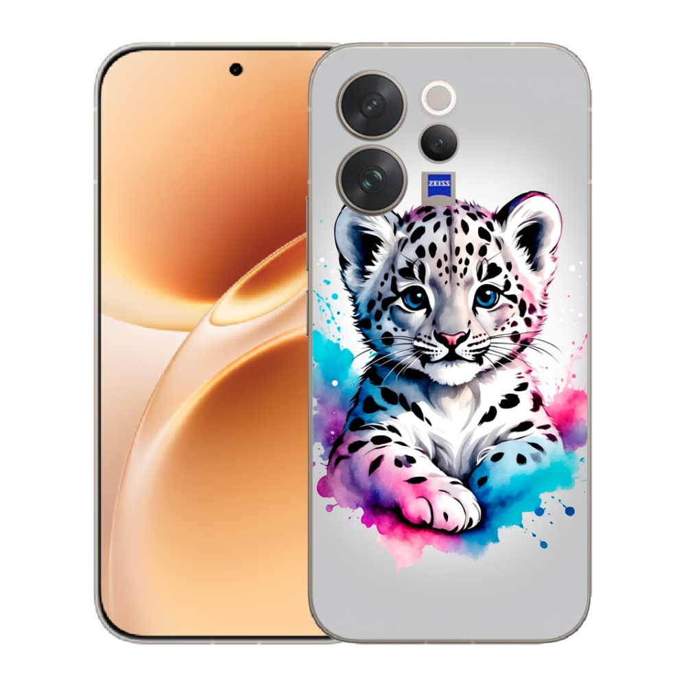 Gelový kryt mmCase na Vivo V70 - levhartí mládě