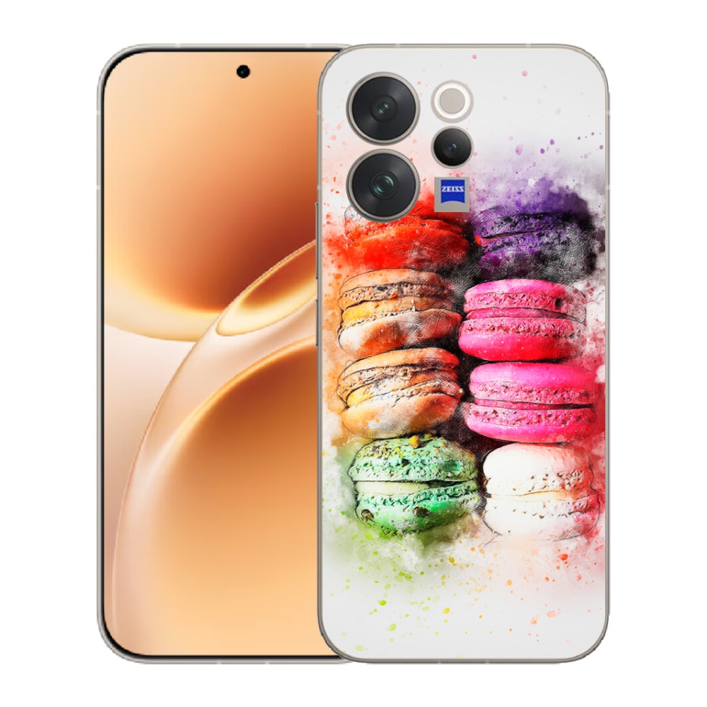 Gelový kryt mmCase na Vivo V70 - makrónky