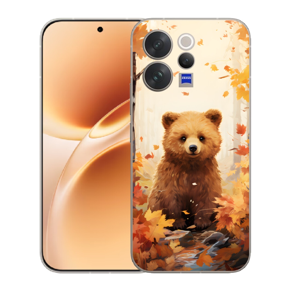 Gelový kryt mmCase na Vivo V70 - medvěd v lese
