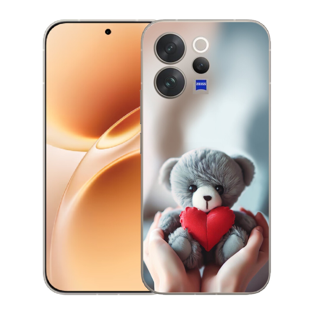 Gelový kryt mmCase na Vivo V70 - medvídek pro zamilované