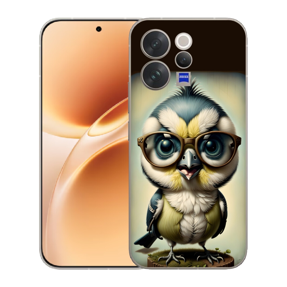 Gelový kryt mmCase na Vivo V70 - mládě s brýlemi