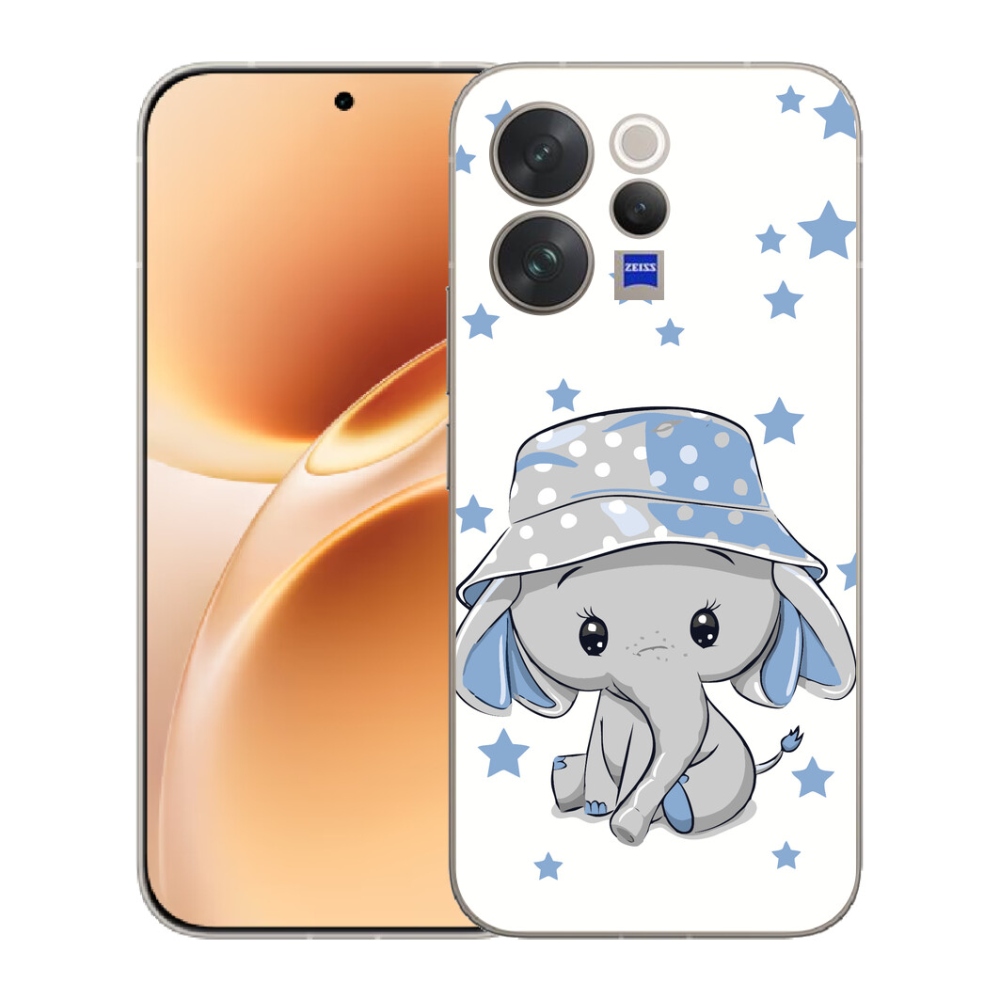 Gelový kryt mmCase na Vivo V70 - modrý slon