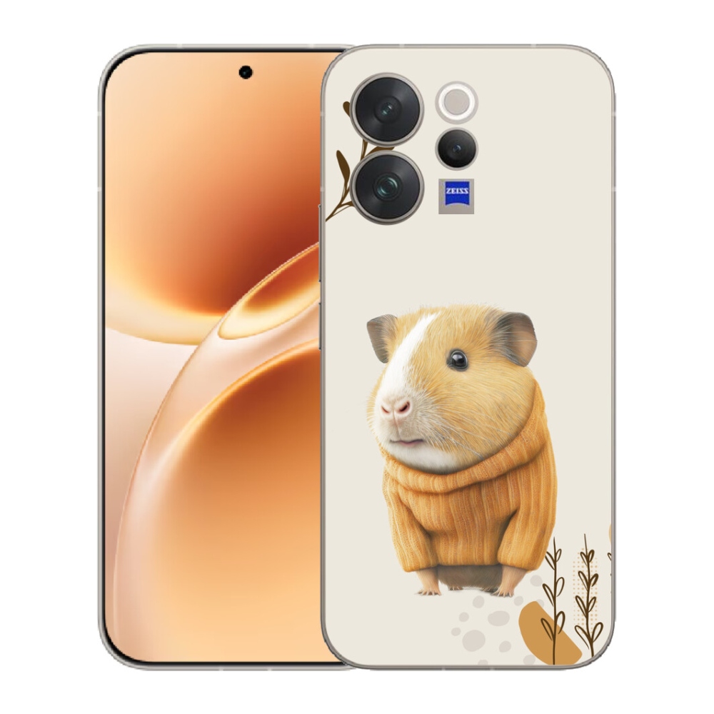 Gelový kryt mmCase na Vivo V70 - morče ve svetru