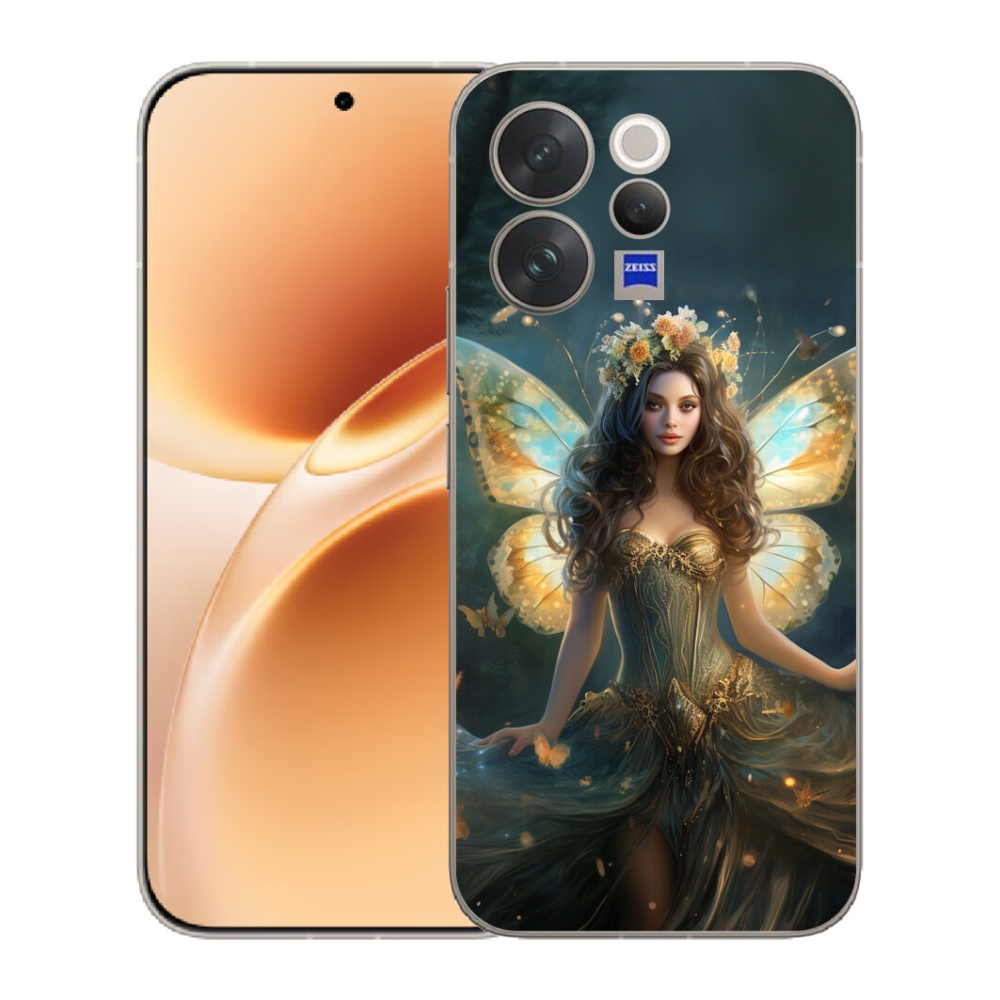 Gelový kryt mmCase na Vivo V70 - motýlí žena