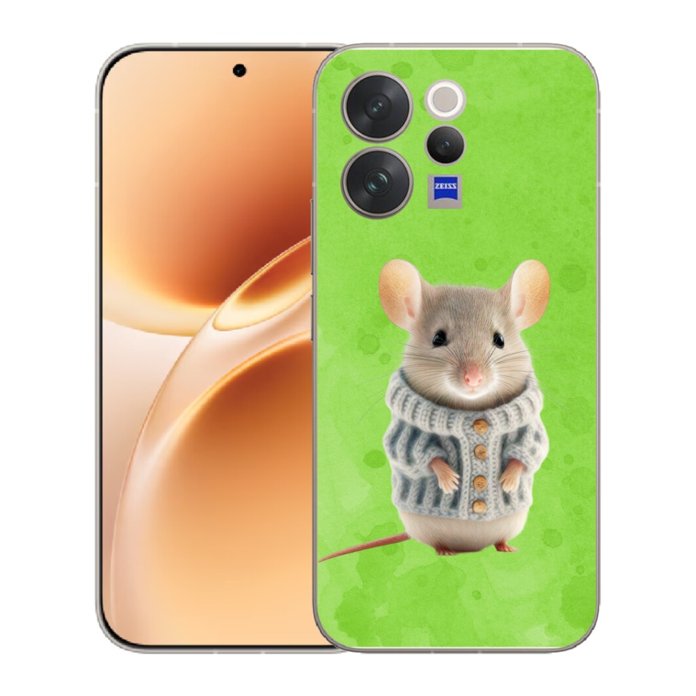 Gelový kryt mmCase na Vivo V70 - myška ve svetru