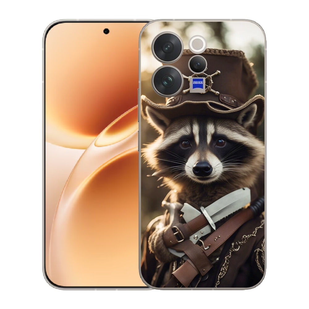 Gelový kryt mmCase na Vivo V70 - mýval v uniformě