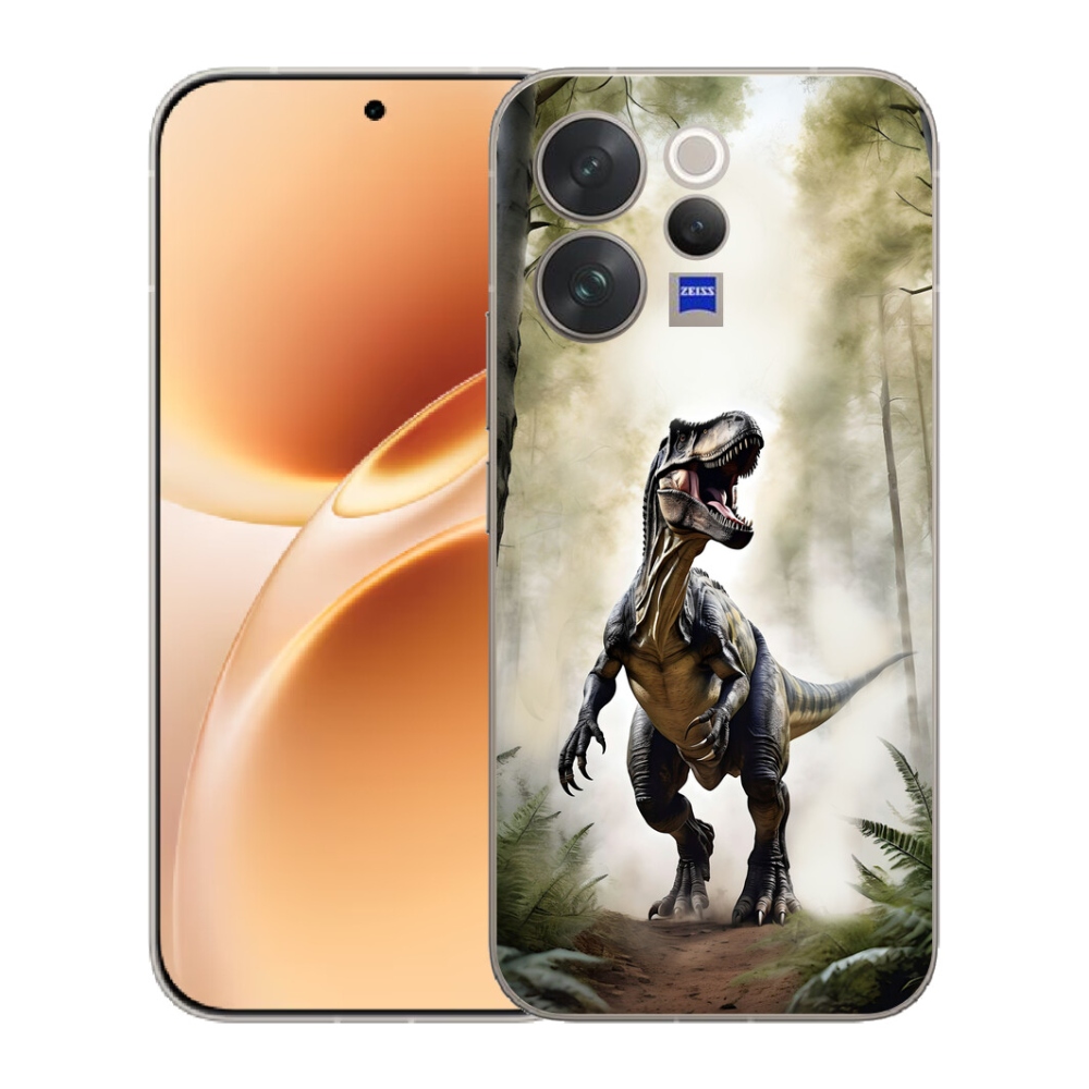 Gelový kryt mmCase na Vivo V70 - naštvaný T-Rex