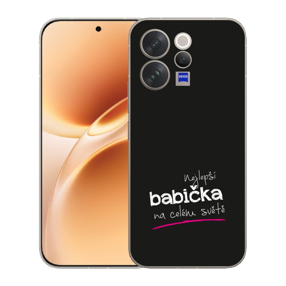 Gelový kryt mmCase na Vivo V70 - nejlepší babička 4 černé pozadí