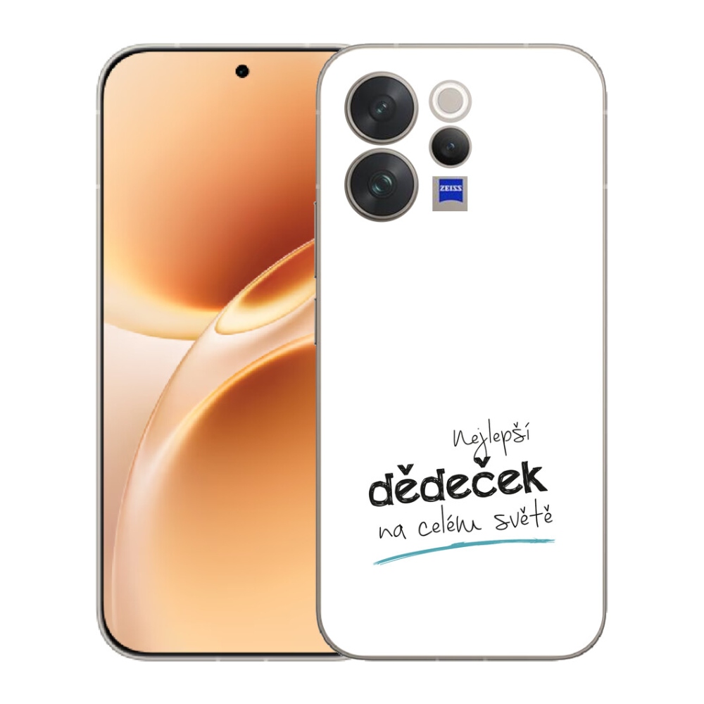 Gelový kryt mmCase na Vivo V70 - nejlepší dědeček 3 bílé pozadí