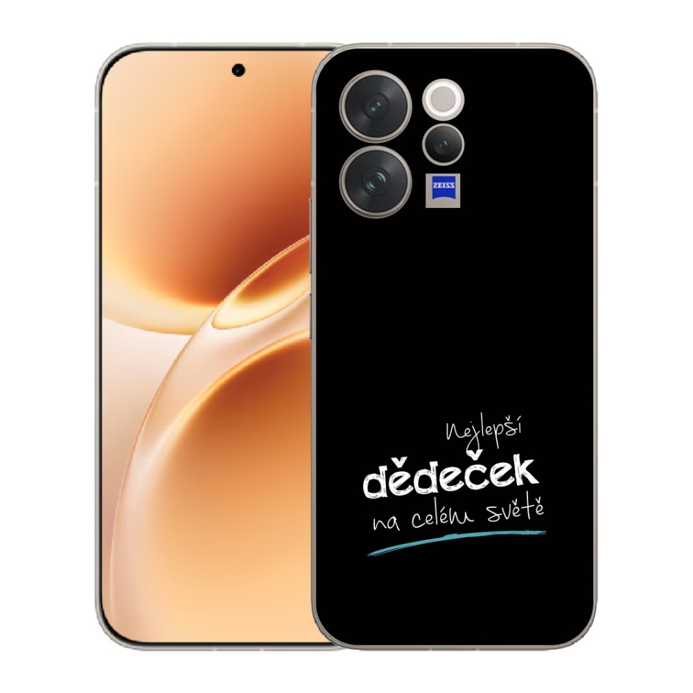 Gelový kryt mmCase na Vivo V70 - nejlepší dědeček 3 černé pozadí