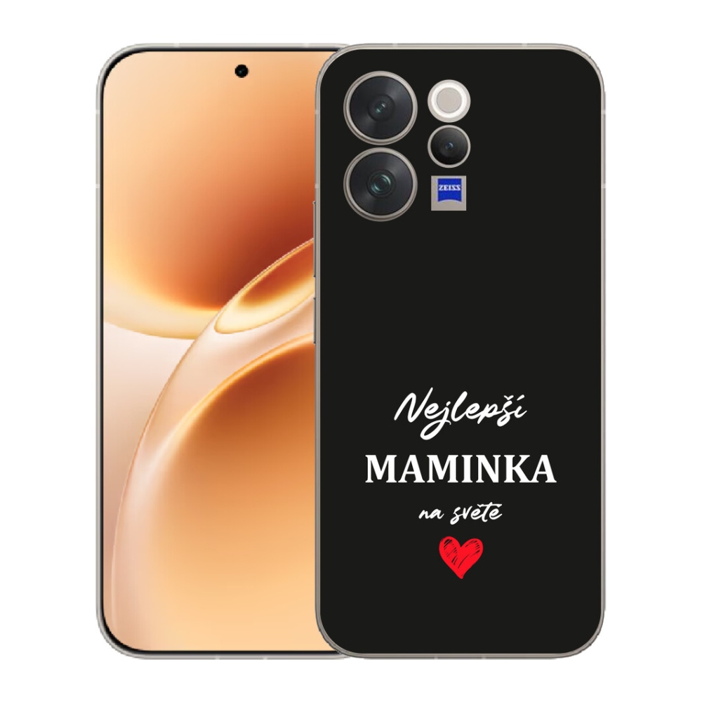 Gelový kryt mmCase na Vivo V70 - nejlepší maminka 1 černé pozadí