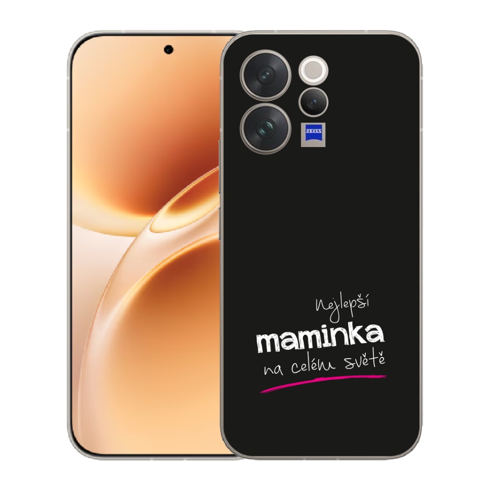 Gelový kryt mmCase na Vivo V70 - nejlepší maminka 4 černé pozadí