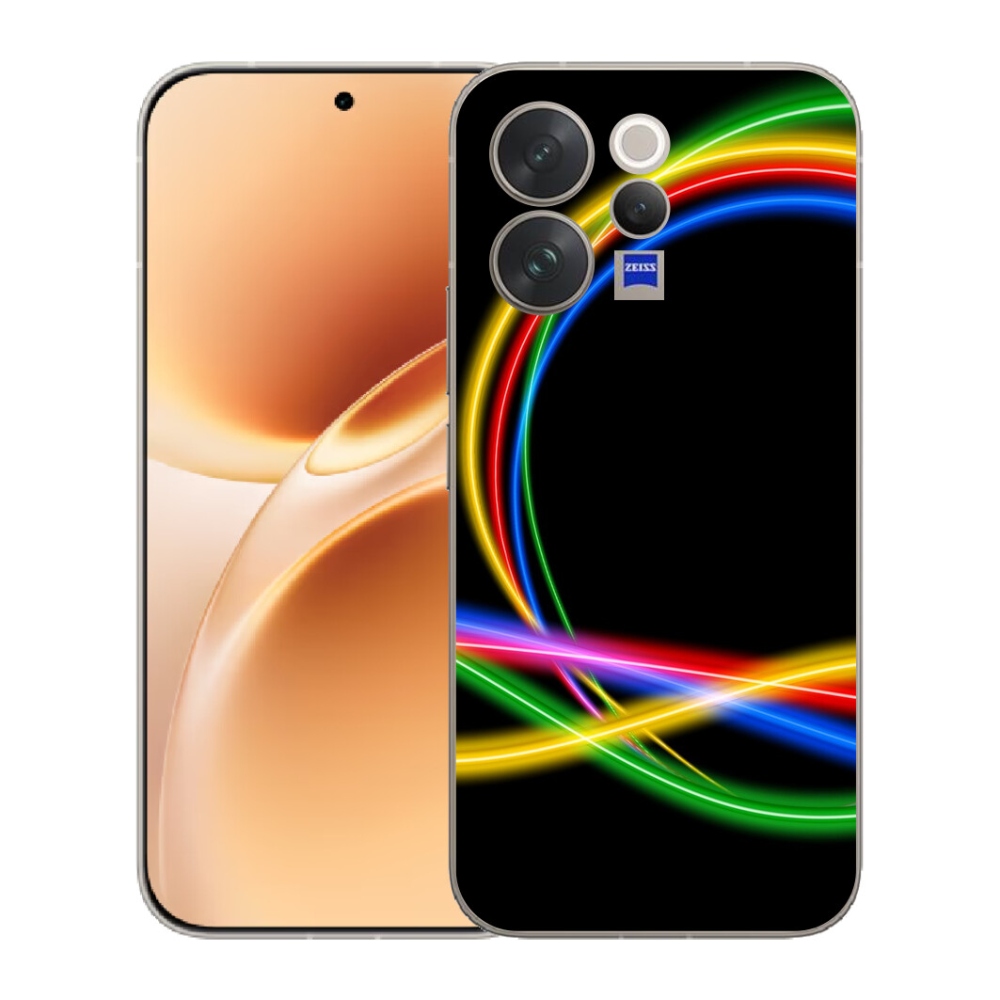 Gelový kryt mmCase na Vivo V70 - neonové kruhy
