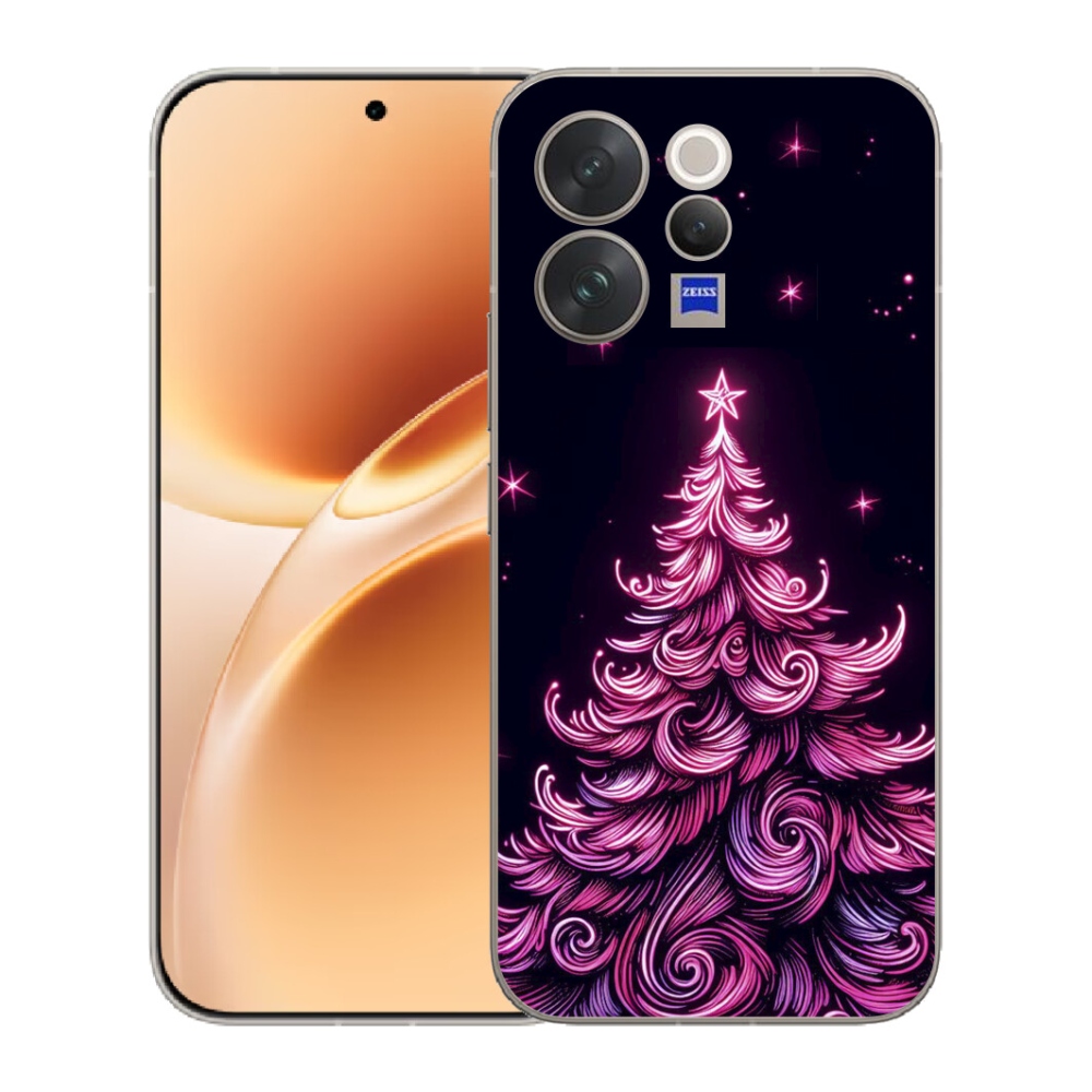 Gelový kryt mmCase na Vivo V70 - neonový vánoční stromek 2