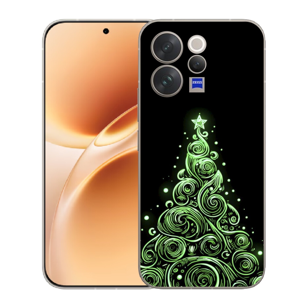 Gelový kryt mmCase na Vivo V70 - neonový vánoční stromek 3