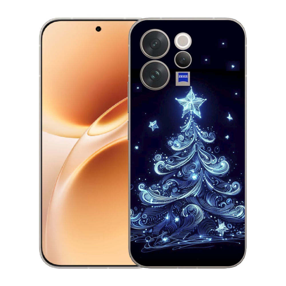 Gelový kryt mmCase na Vivo V70 - neonový vánoční stromek 4