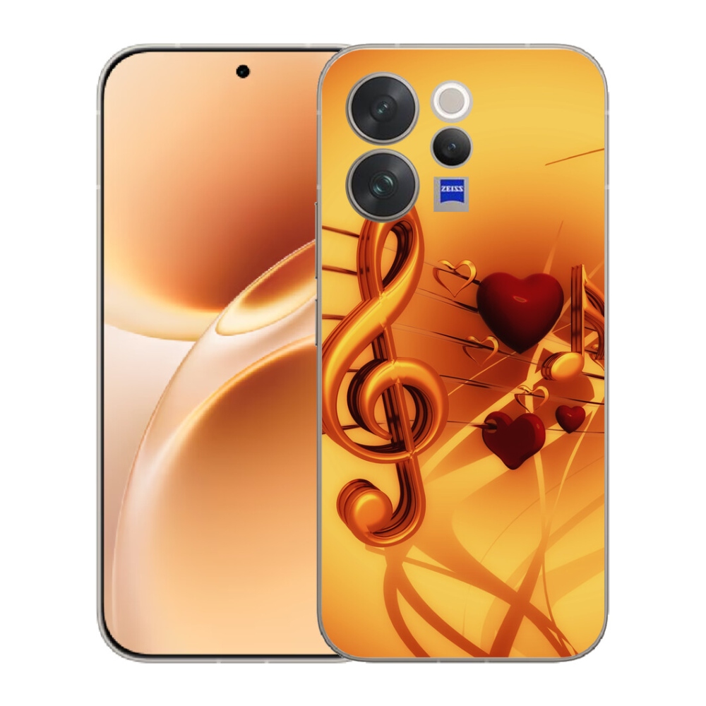 Gelový kryt mmCase na Vivo V70 - noty