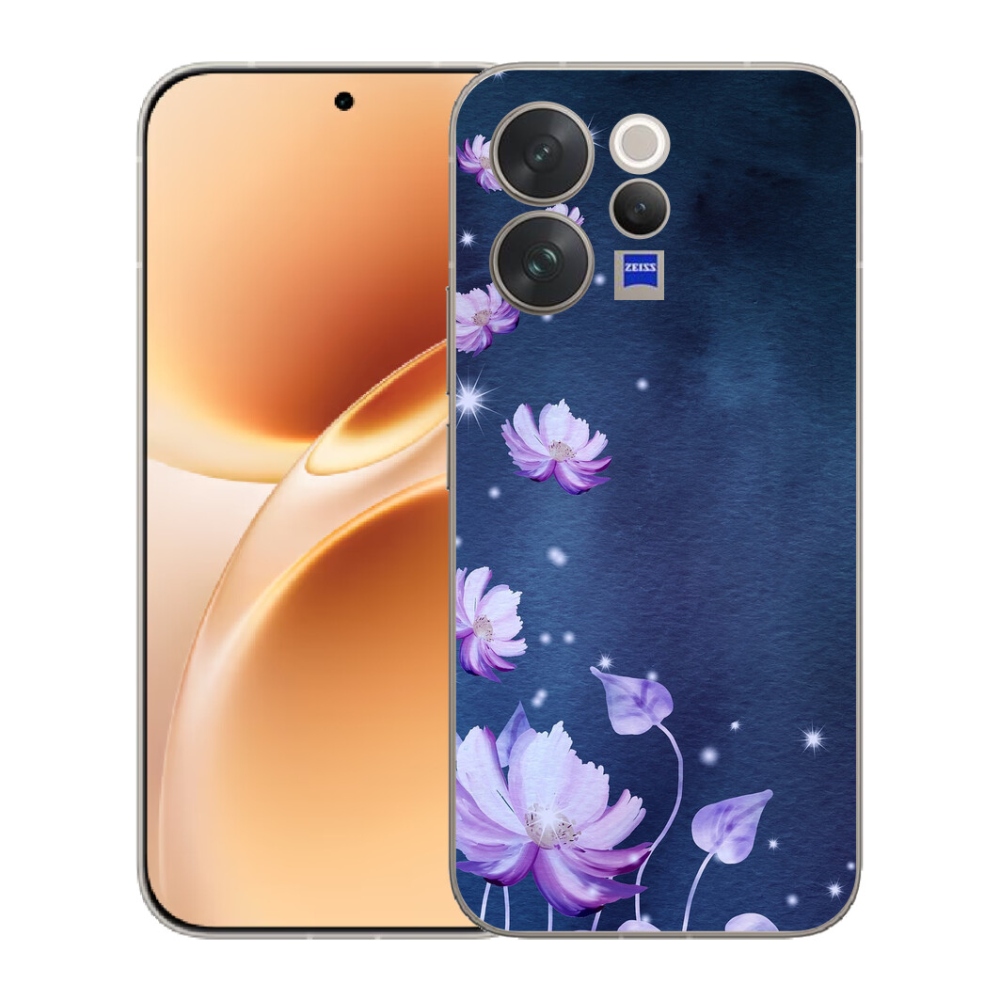 Gelový kryt mmCase na Vivo V70 - padající květy