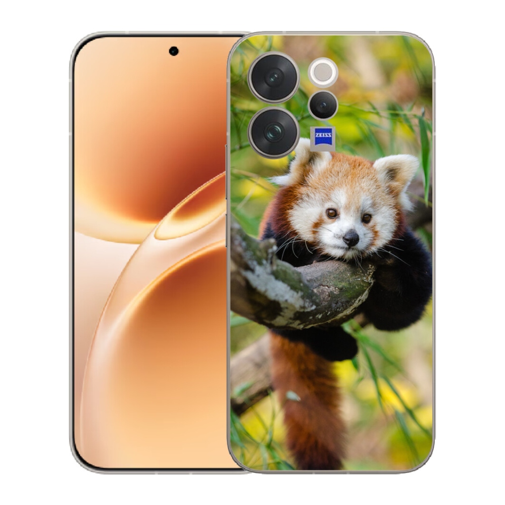 Gelový kryt mmCase na Vivo V70 - panda červená