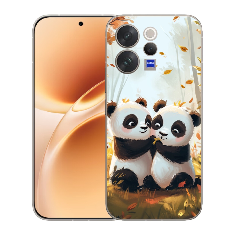 Gelový kryt mmCase na Vivo V70 - pandy