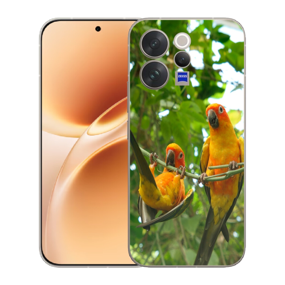 Gelový kryt mmCase na Vivo V70 - papoušci aratingy