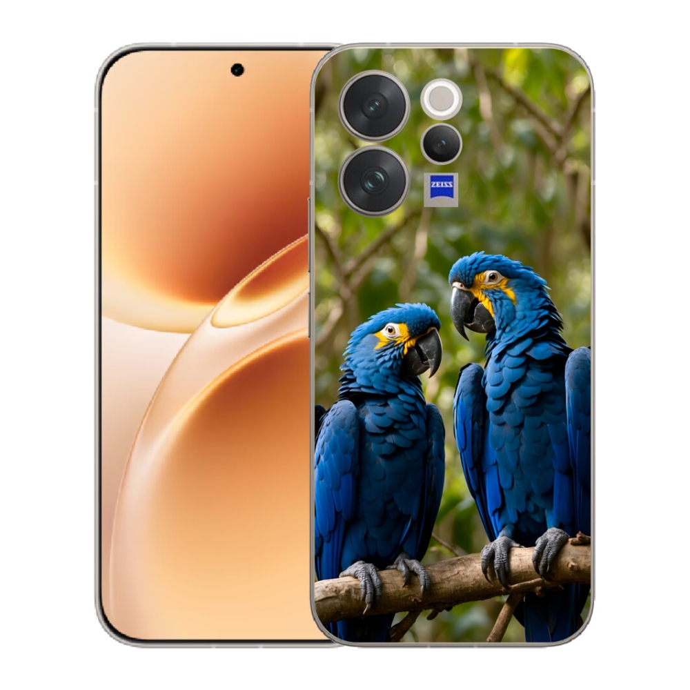 Gelový kryt mmCase na Vivo V70 - papouščí duo