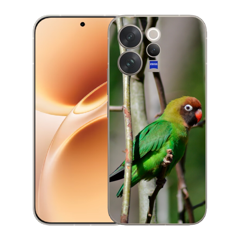 Gelový kryt mmCase na Vivo V70 - papoušek agapornis