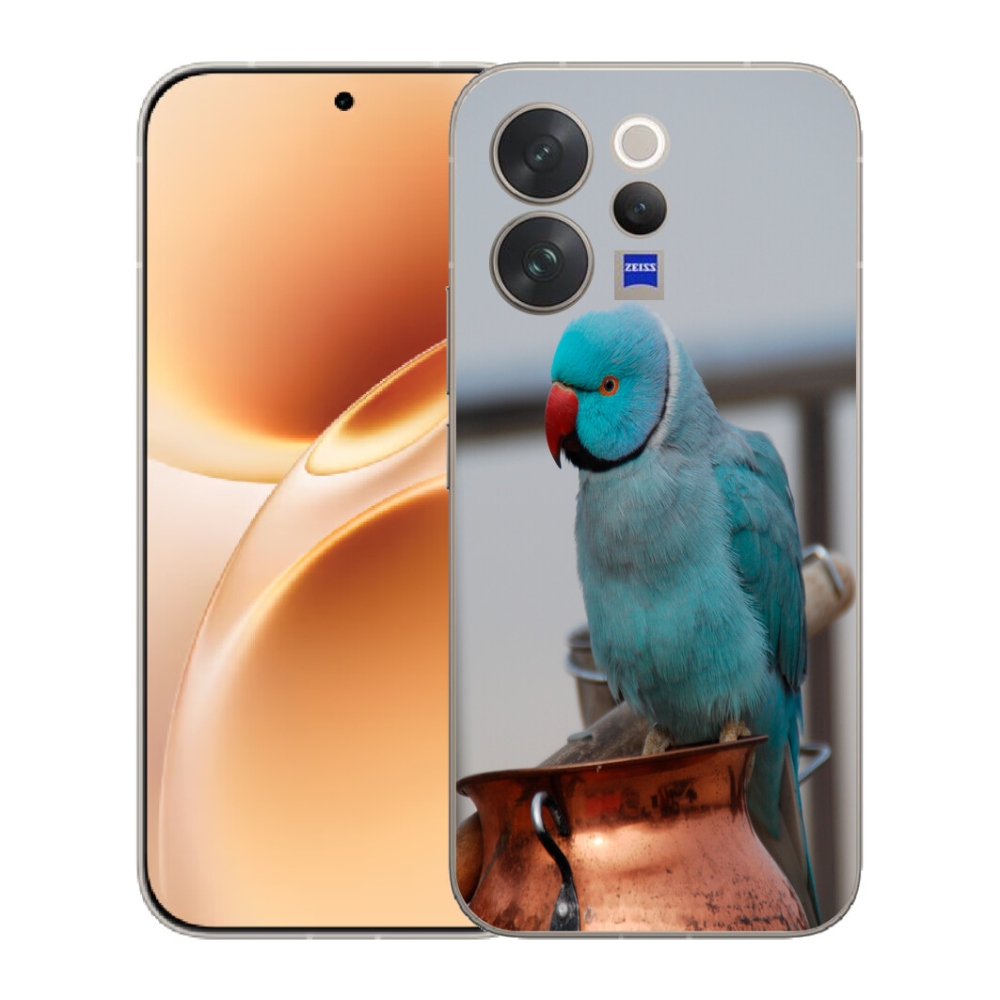 Gelový kryt mmCase na Vivo V70 - papoušek alexandr modrý
