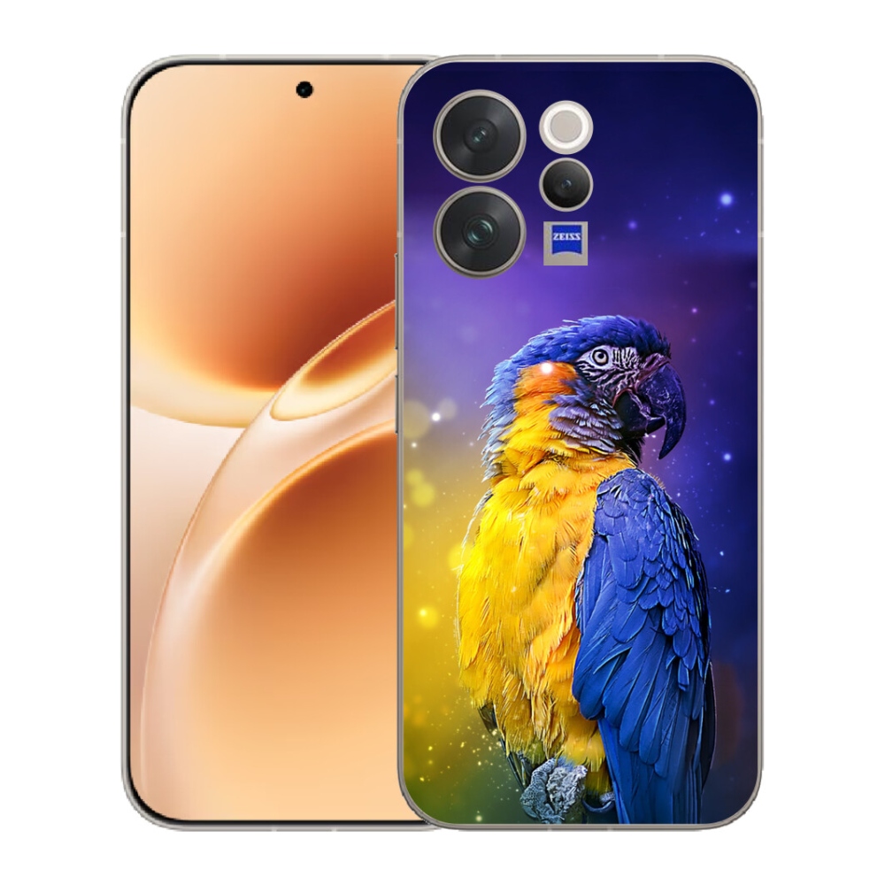 Gelový kryt mmCase na Vivo V70 - papoušek ara 1