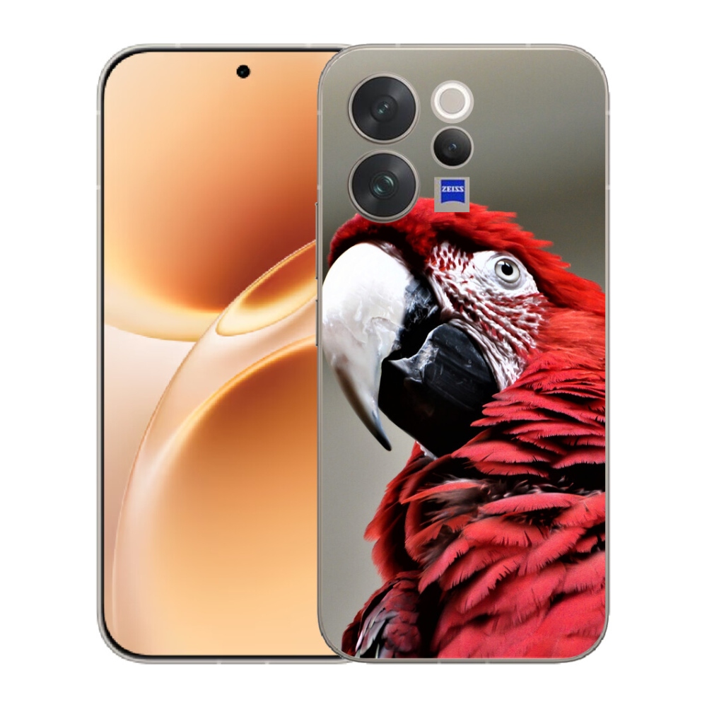 Gelový kryt mmCase na Vivo V70 - papoušek ara červený