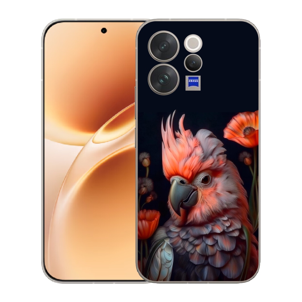 Gelový kryt mmCase na Vivo V70 - papoušek kakadu v barvách