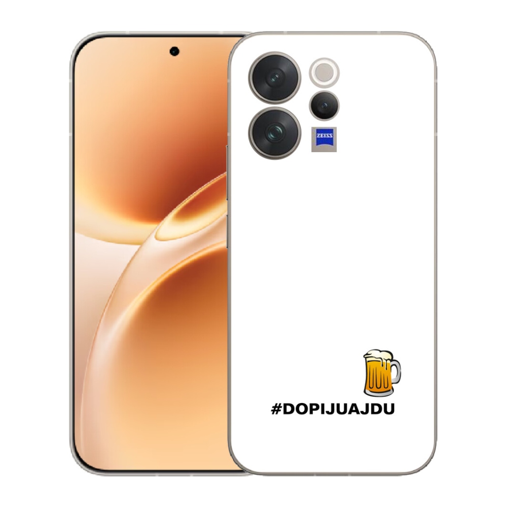 Gelový kryt mmCase na Vivo V70 - pivní motiv 1 bílé pozadí