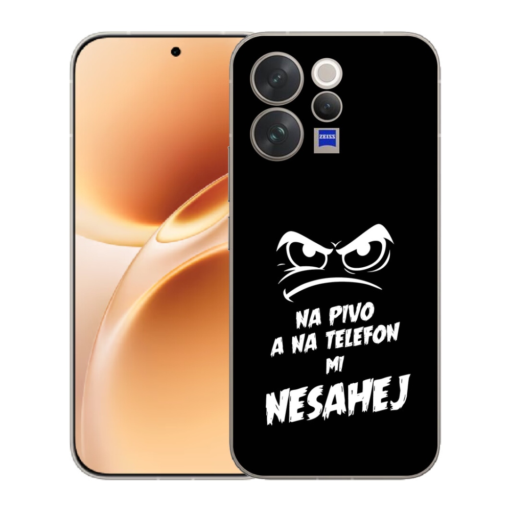 Gelový kryt mmCase na Vivo V70 - pivní motiv 2 černé pozadí