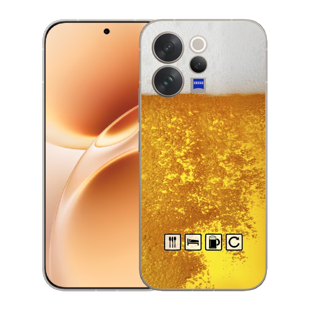 Gelový kryt mmCase na Vivo V70 - pivní motiv 3