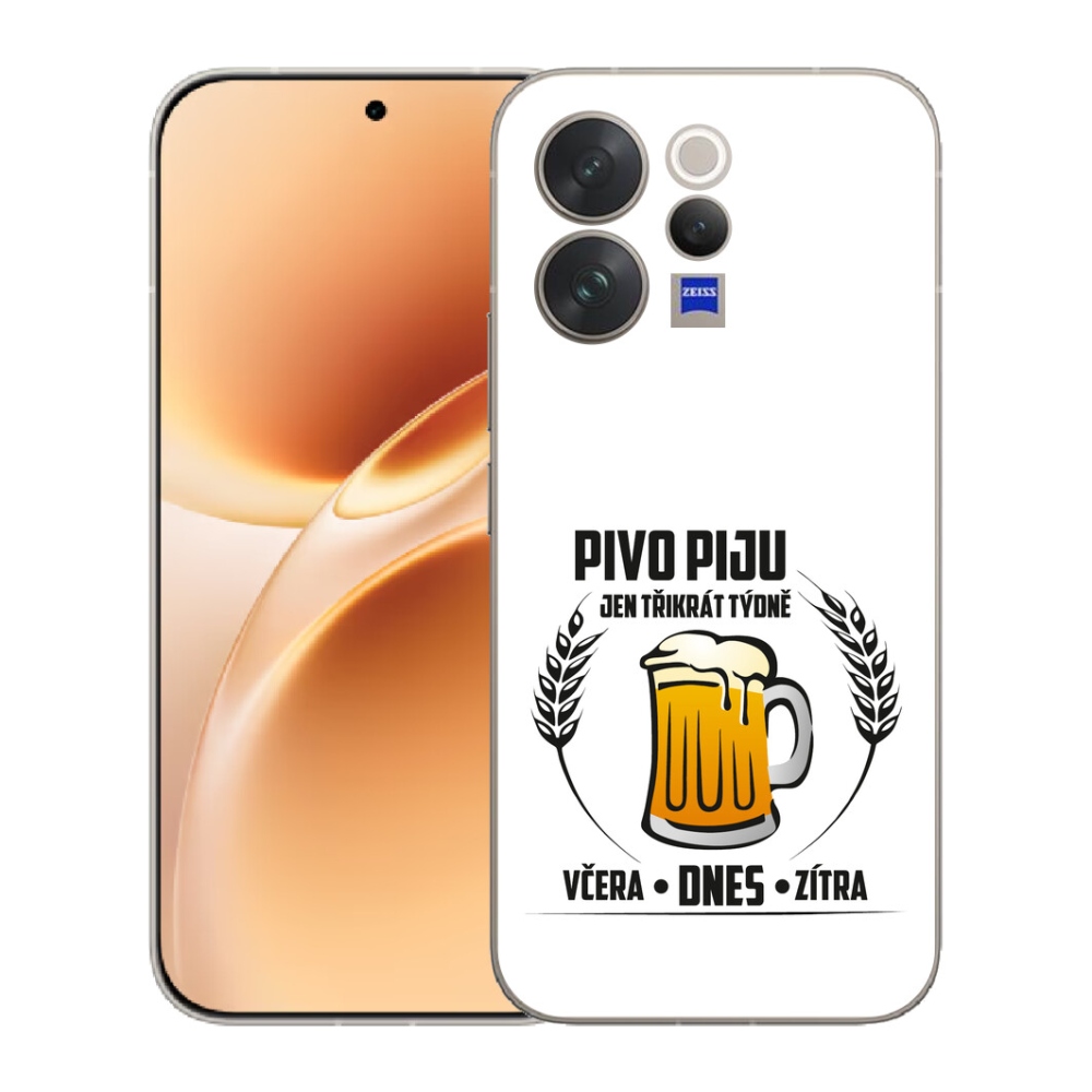 Gelový kryt mmCase na Vivo V70 - pivní motiv bílé pozadí