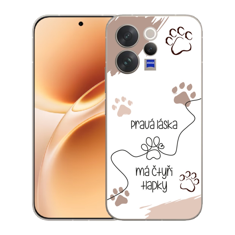Gelový kryt mmCase na Vivo V70 - psí motiv 1 bílé pozadí