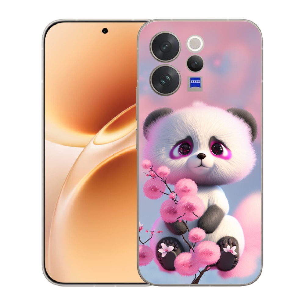 Gelový kryt mmCase na Vivo V70 - roztomilá panda 1