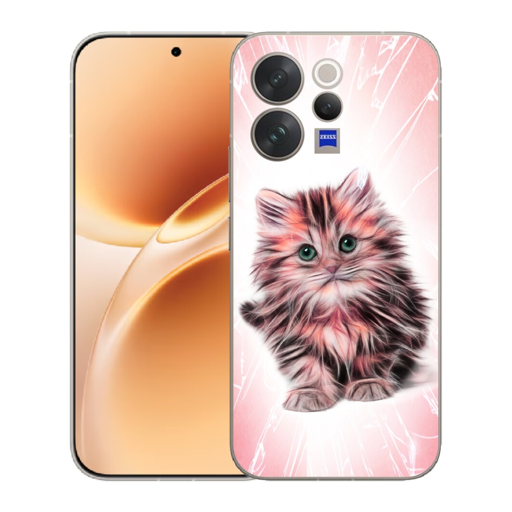 Gelový kryt mmCase na Vivo V70 - roztomilé kotě