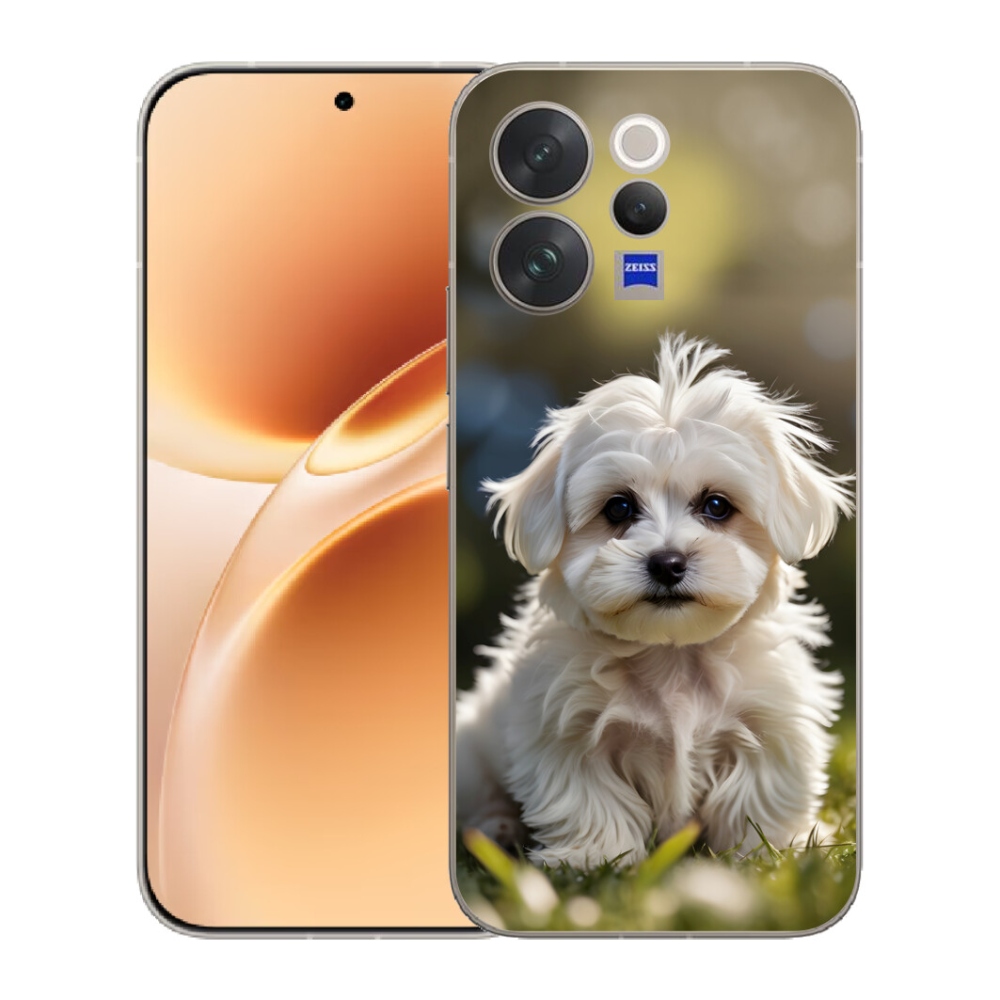 Gelový kryt mmCase na Vivo V70 - roztomilý maltézský psík