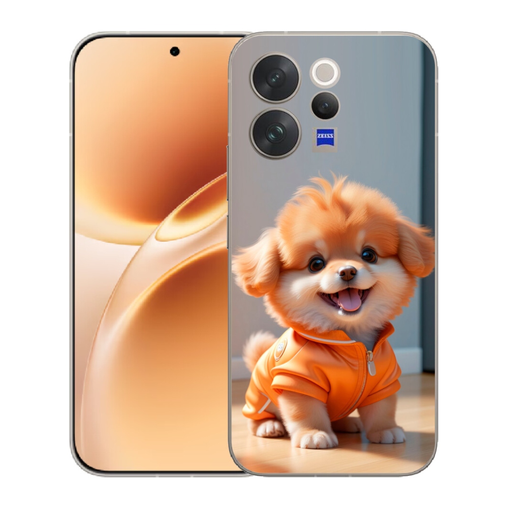 Gelový kryt mmCase na Vivo V70 - roztomilý pomeranian v mikině