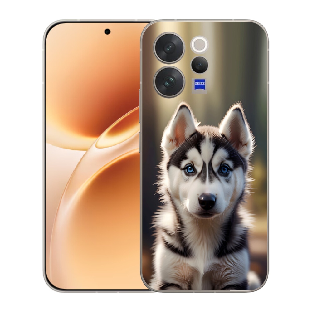 Gelový kryt mmCase na Vivo V70 - roztomilý sibiřský husky